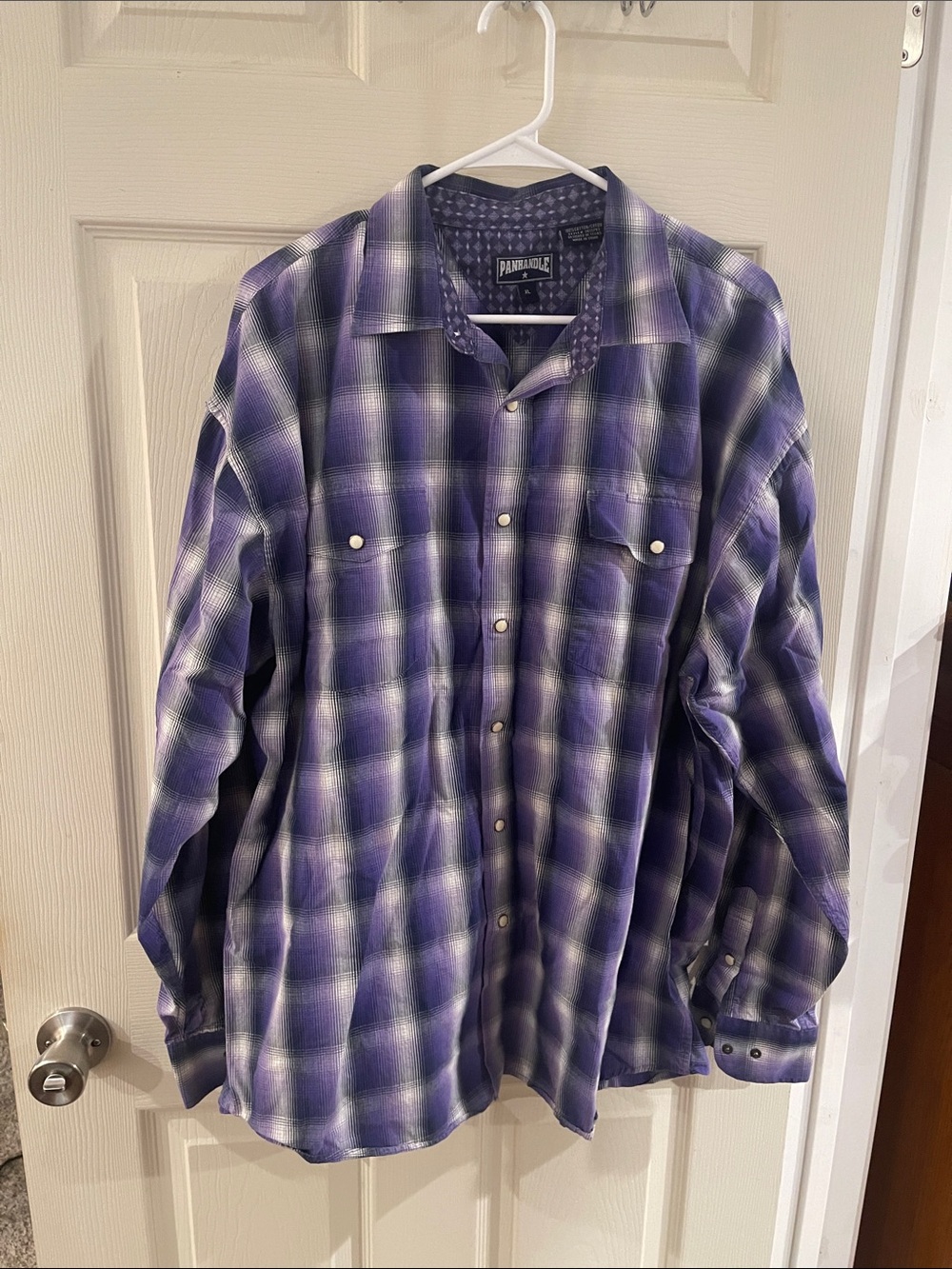 Panhandle Purple Plaid Men's Western Shirt